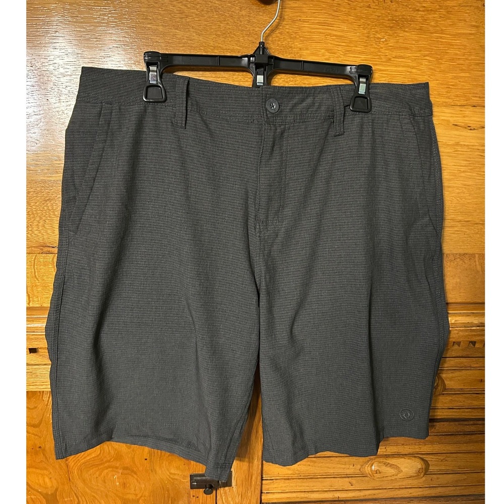 Hang Ten Mens Hybrid Walk Performance Shorts Gray Heather‎ Size 36 Stretch